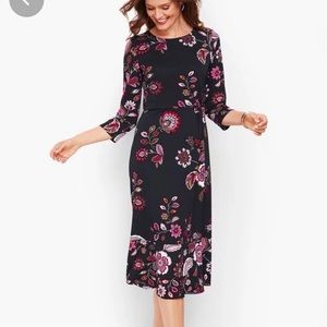 Talbots Jersey Side Twist Dress Sz 8 NWT